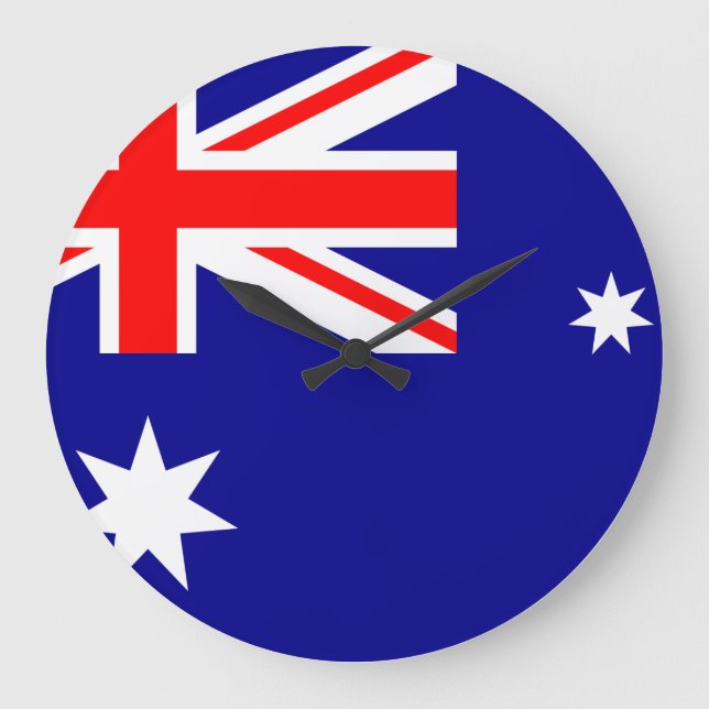 Grande Horloge Ronde Drapeau Australie (Recto)