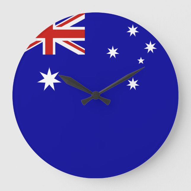 Grande Horloge Ronde Drapeau australien (Recto)