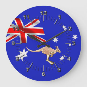 Grande Horloge Ronde Drapeau australien