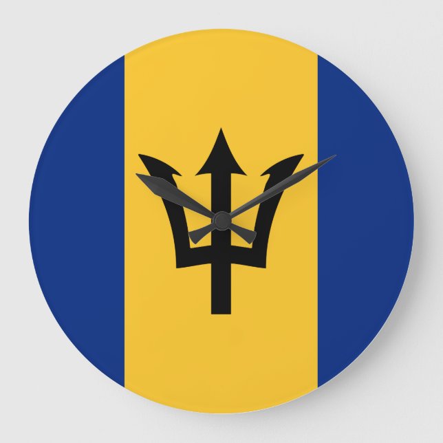 Grande Horloge Ronde Drapeau Barbade (Recto)