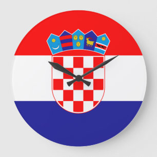 Grande Horloge Ronde Drapeau Croatie