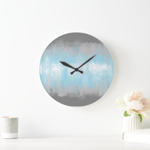 Grande Horloge Ronde Drapeau de fierté Demiboy abstrait