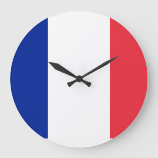 Grande Horloge Ronde Drapeau de France