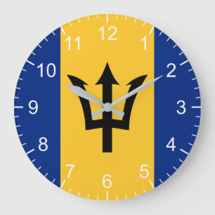 Grande Horloge Ronde Drapeau de la Barbade