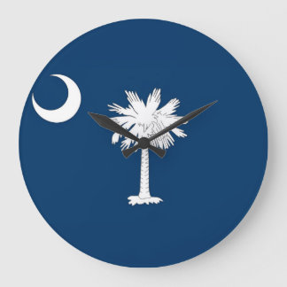 Grande Horloge Ronde Drapeau de la Caroline du Sud