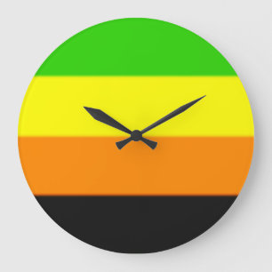 Grande Horloge Ronde Drapeau de la Fierté Aromantique