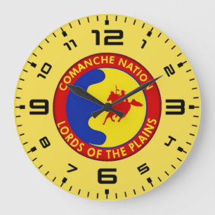 Grande Horloge Ronde Drapeau de la nation Comaanche