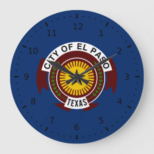 Grande Horloge Ronde Drapeau de la ville d'El Paso, Texas