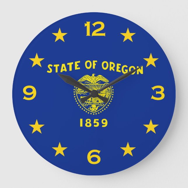 Grande Horloge Ronde Drapeau de l'État de l'Oregon (Recto)