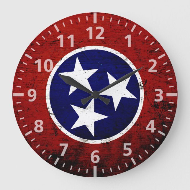 Grande Horloge Ronde Drapeau de l'État du Noir (Recto)