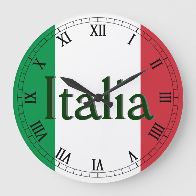 Grande Horloge Ronde Drapeau de l'Italie (Recto)