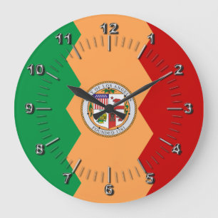 Grande Horloge Ronde Drapeau de Los Angeles