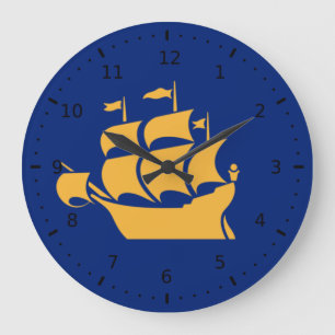 Grande Horloge Ronde Drapeau de Québec
