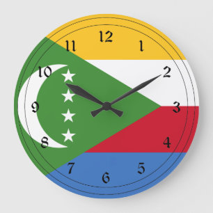 Grande Horloge Ronde Drapeau des Comores