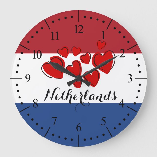 Grande Horloge Ronde Drapeau des Pays-Bas (Recto)