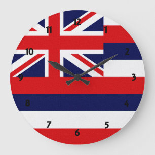 Grande Horloge Ronde Drapeau d'État d'Hawaii