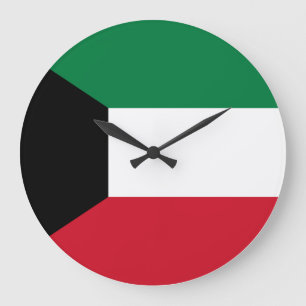 Grande Horloge Ronde Drapeau du Koweït