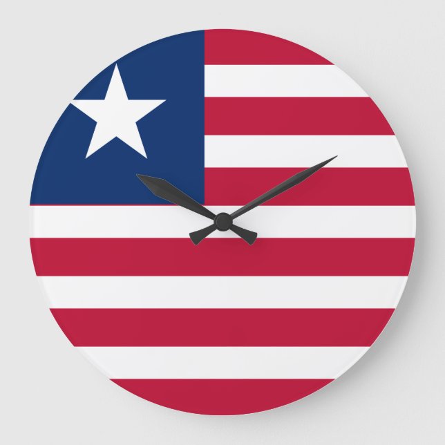 Grande Horloge Ronde Drapeau du Libéria (Recto)