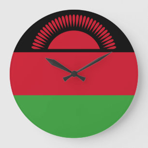 Grande Horloge Ronde Drapeau du Malawi