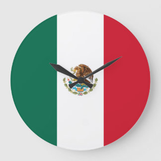 Grande Horloge Ronde Drapeau du Mexique (Mexicain)