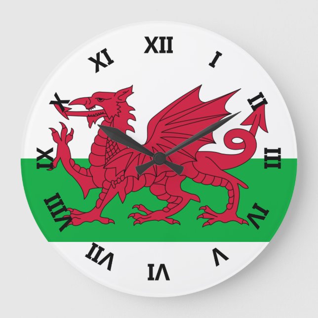 Grande Horloge Ronde drapeau du pays de galles (Recto)