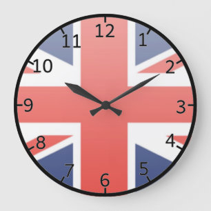 Grande Horloge Ronde Drapeau du Royaume-Uni