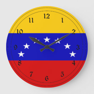 Grande Horloge Ronde Drapeau du Venezuela
