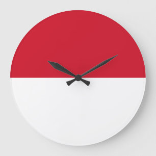 Grande Horloge Ronde Drapeau indonésien