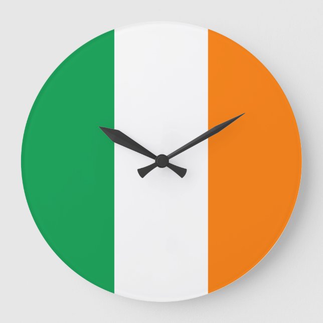 Grande Horloge Ronde Drapeau irlandais (Recto)