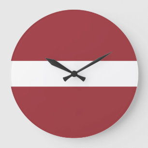 Grande Horloge Ronde Drapeau letton (letton)