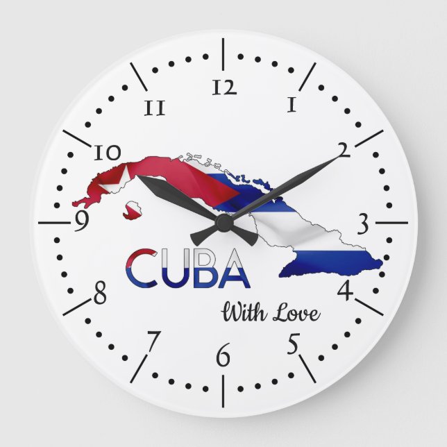Grande Horloge Ronde Drapeau national du Cuba (Recto)