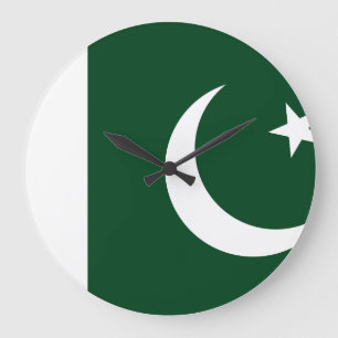 Grande Horloge Ronde Drapeau pakistanais