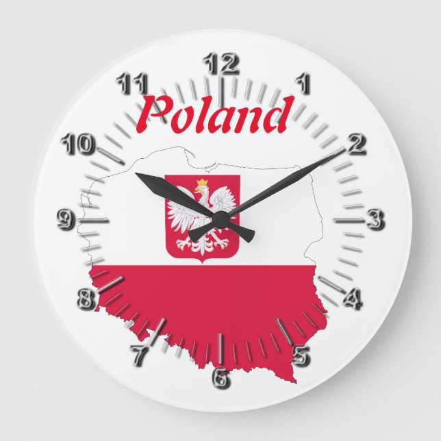 Grande Horloge Ronde drapeau polonais (Recto)