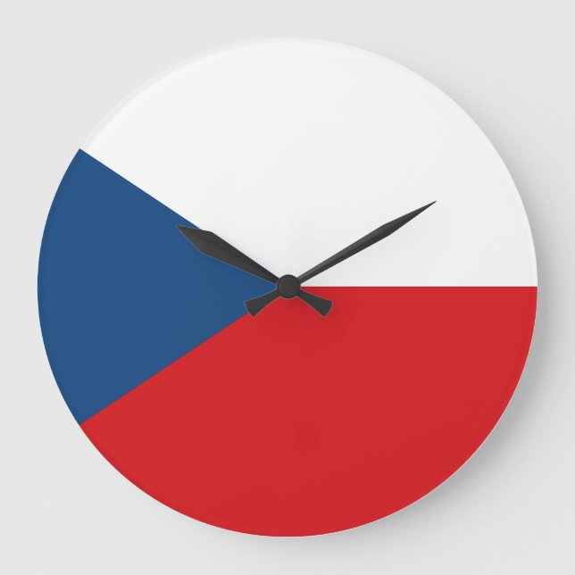 Grande Horloge Ronde Drapeau République tchèque (Recto)