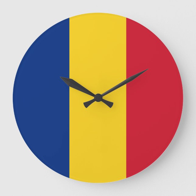 Grande Horloge Ronde Drapeau roumain (Recto)