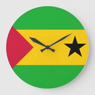 Grande Horloge Ronde Drapeau Sao Tomé-et-Principe