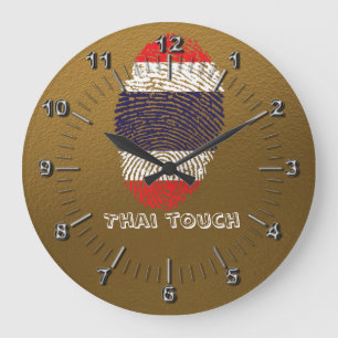 Grande Horloge Ronde Drapeau tactile thaïlandais