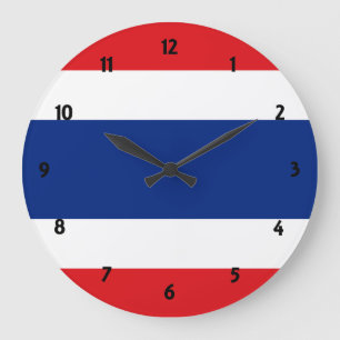 Grande Horloge Ronde drapeau thaïlandais