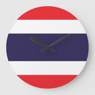 Grande Horloge Ronde Drapeau Thaïlande