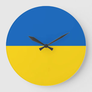 Grande Horloge Ronde Drapeau ukrainien