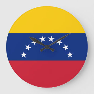 Grande Horloge Ronde Drapeau vénézuélien