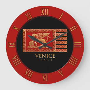 Grande Horloge Ronde Drapeau vénitien