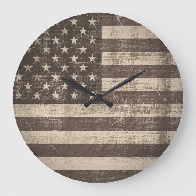 Grande Horloge Ronde Drapeau vintage (Recto)