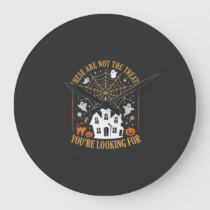 Grande Horloge Ronde Drôles de friandises d'Halloween Fantôme Conceptio