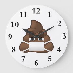Grande Horloge Ronde Dunette malade Emoji de masque