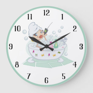 Grande Horloge Ronde Durée du bain