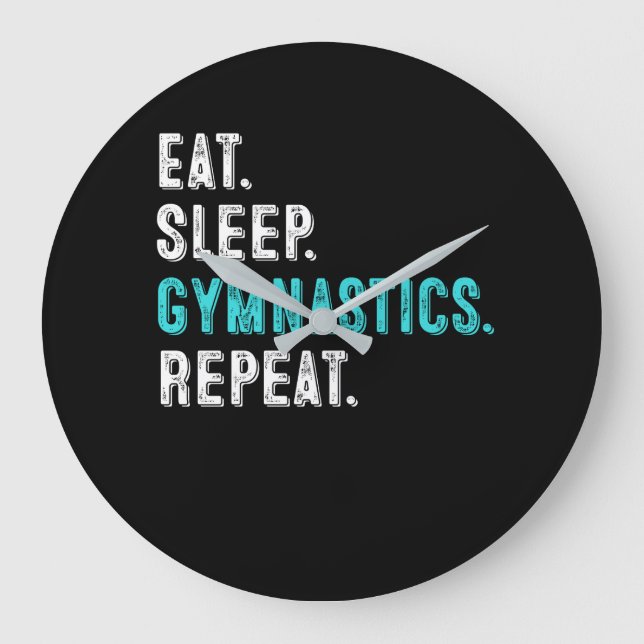 Grande Horloge Ronde Eat. Sleep. Gymnastics. Répératrice. (Recto)
