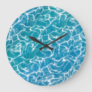 Grande Horloge Ronde Eau bleue*