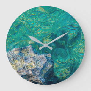 Grande Horloge Ronde Eau océanique turquoise