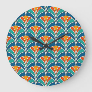 Grande Horloge Ronde Échelle de poisson : asiatique traditionnel
